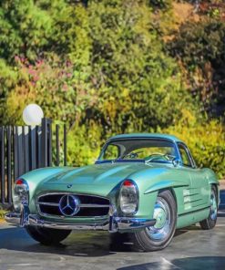 Green Classic Mercedes paint by numbers