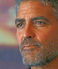 Handsome George Clooney paint by numbers