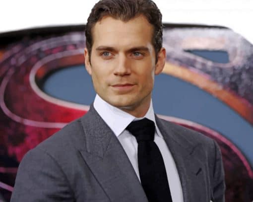 Henry Cavill Superman Actor paint by numbers