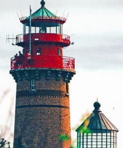 Lighthouse Architecture From Bushes paint by numbers