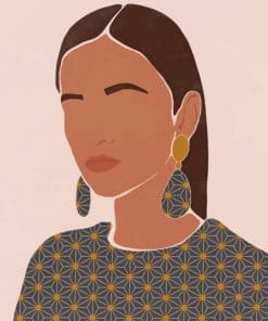 Minimalist Girl Portrait paint by numbers