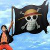 Monkey D Luffy One Piece With Pirates Flag paint by numbers