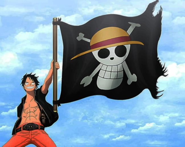 One Piece Rocks Piraten Anime Paint By Number Kit DIY Nummer Leinwand...