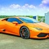 Orange Lamborghini paint by numbers