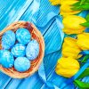 Tulip Flowers With Blue Eggs paint by numbers