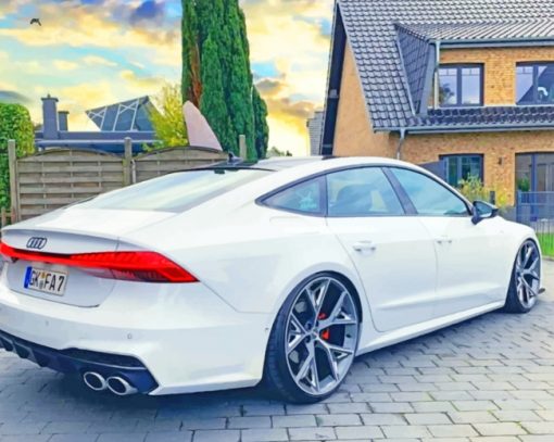 White Audi A7 paint by numbers