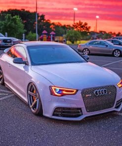 White Audi A5 paint by numbers