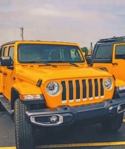 Yellow Jeep Patriot paint by numbers