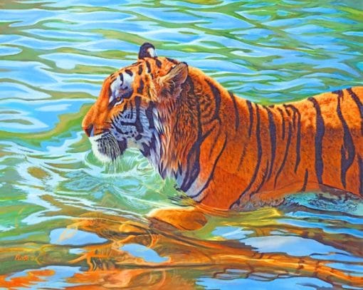 American Tiger paint by numbers