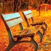 Autumn Benches paint by numbers