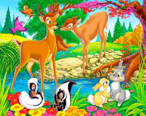 Bambi Characters paint by numbers