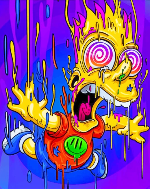 Bart Simpson Art paint by numbers