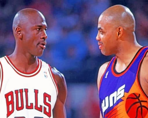Charles Barkley And Michael Jordan paint by numbers