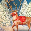 Christmas Reindeer paint by numbers