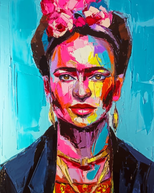 Colorful Frida Kahlo paint By Numbers