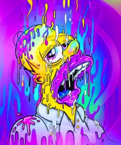 Colorful Simpson Art paint by numbers