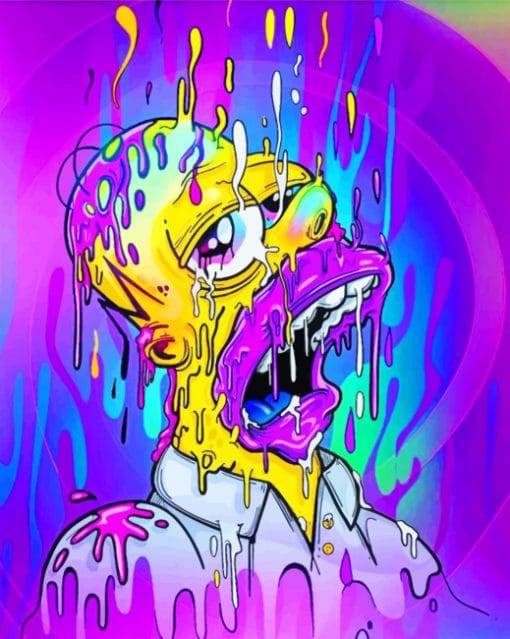 Colorful Simpson Art paint by numbers