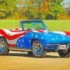 Corvette American Flag paint by numbers