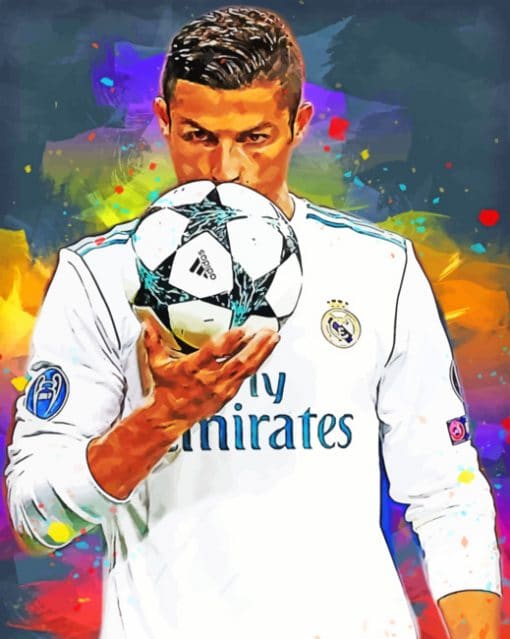 Cristiano Ronaldo Madrid paint by numbers