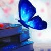 Fantasy Blue Butterfly paint by numbers