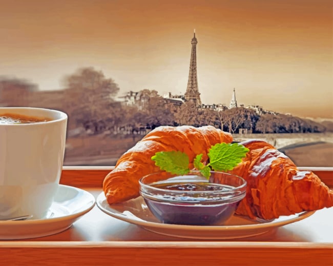 French Breakfast paint by numbers