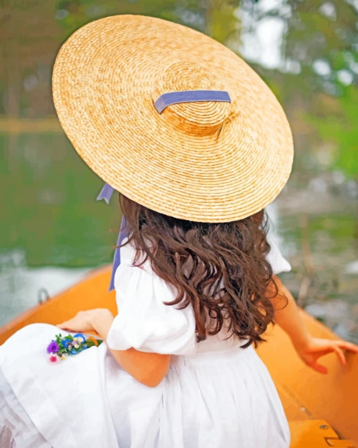 Girl With Sunhat paint by numbers