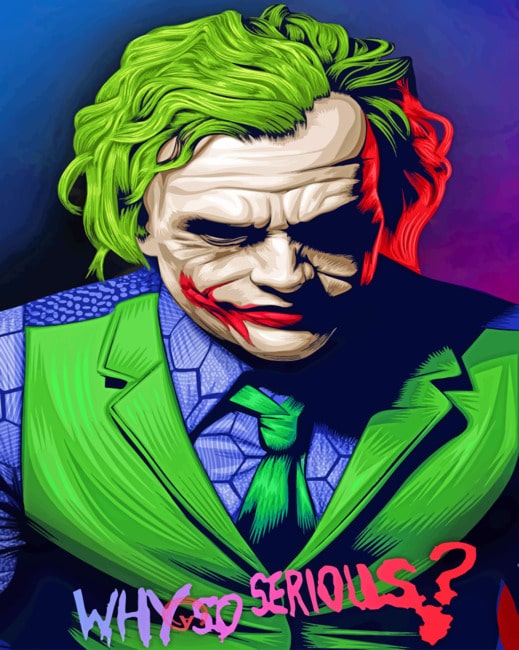 Serious Joker - Paint By Numbers - Modern Paint by numbers