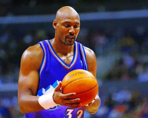 Karl Malone Player Paint by numbers