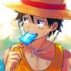 Luffy Eating Ice Cream paint by numbers