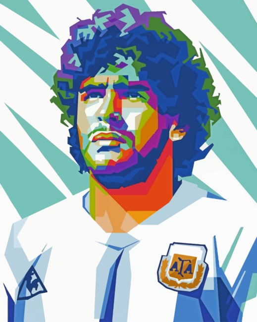 Maradona Pop Art paint by numbers