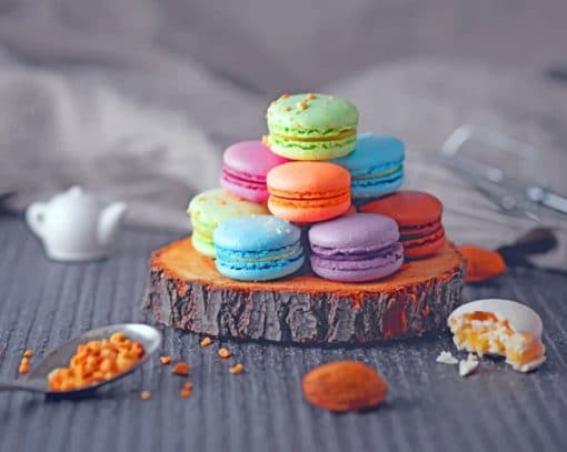 Multicolored Macarons paint by numbers