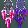 Pink And Purple Dream Catchers paint by numbers