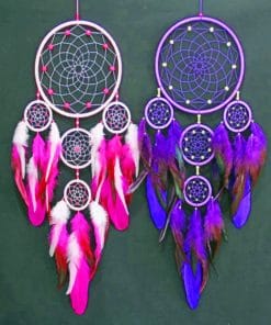 Pink And Purple Dream Catchers paint by numbers