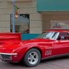 Red Classic Chevrolet Corvette paint by numbers