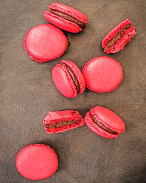 Red Macarons paint by numbers