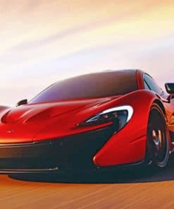Red McLaren P1 paint by numbers