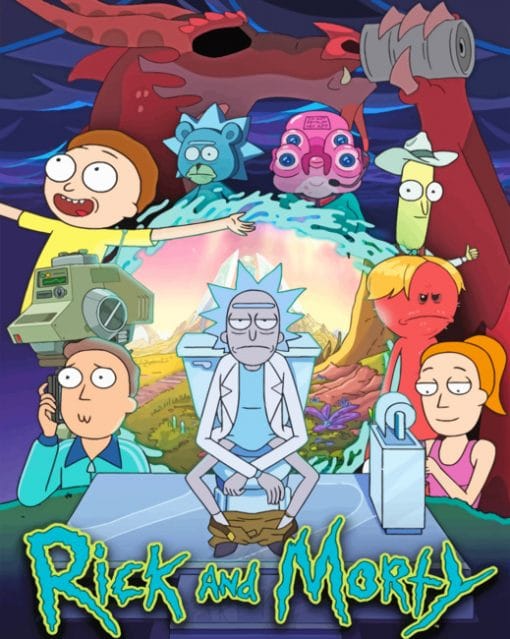 Rick And Morty Poster paint By Numbers