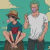 Roronoa Zoro And Luffy Paint by numbers