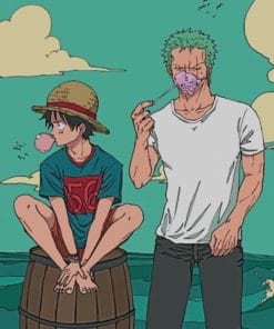Roronoa Zoro And Luffy Paint by numbers