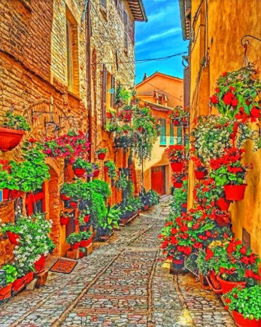 Spello Italy paint By Numbers