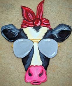 Stylish Cow paint by numbers
