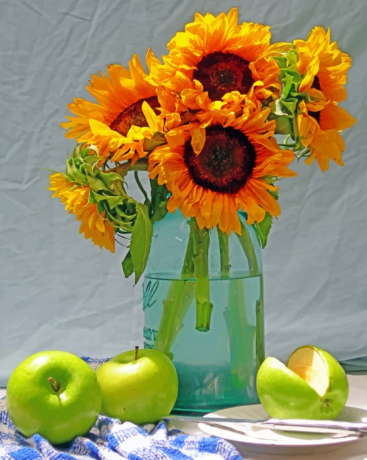 Sunflowers And Apples paint by numbers