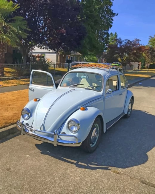 Vintage Volkswagen Beetle Paint by numbers