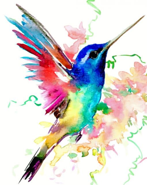 Watercolor Bird Paint by numbers