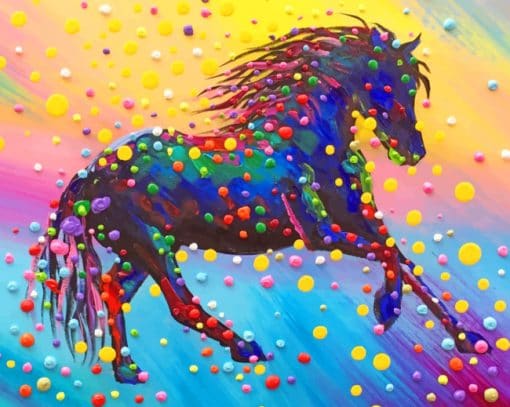 Colorful Horse paint by numbers
