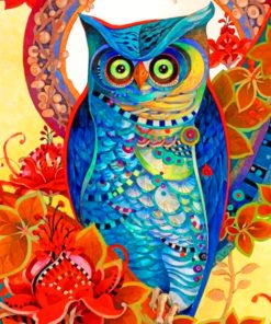 Abstract Owl Art paint by numbers