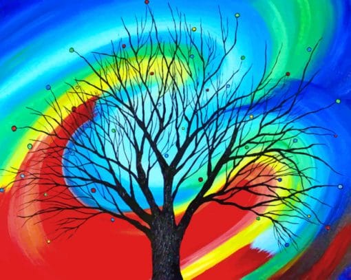 Abstract Tree paint by Numbers