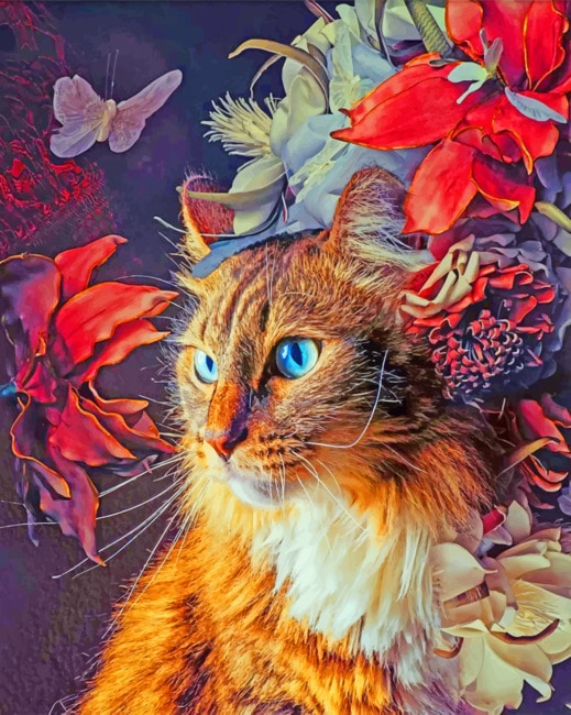 Aesthetic Cat paint By Numbers