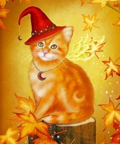 Autumn Cat paint by numbers