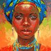 Black African Woman Portrait paint by numbers